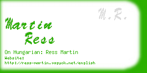 martin ress business card
